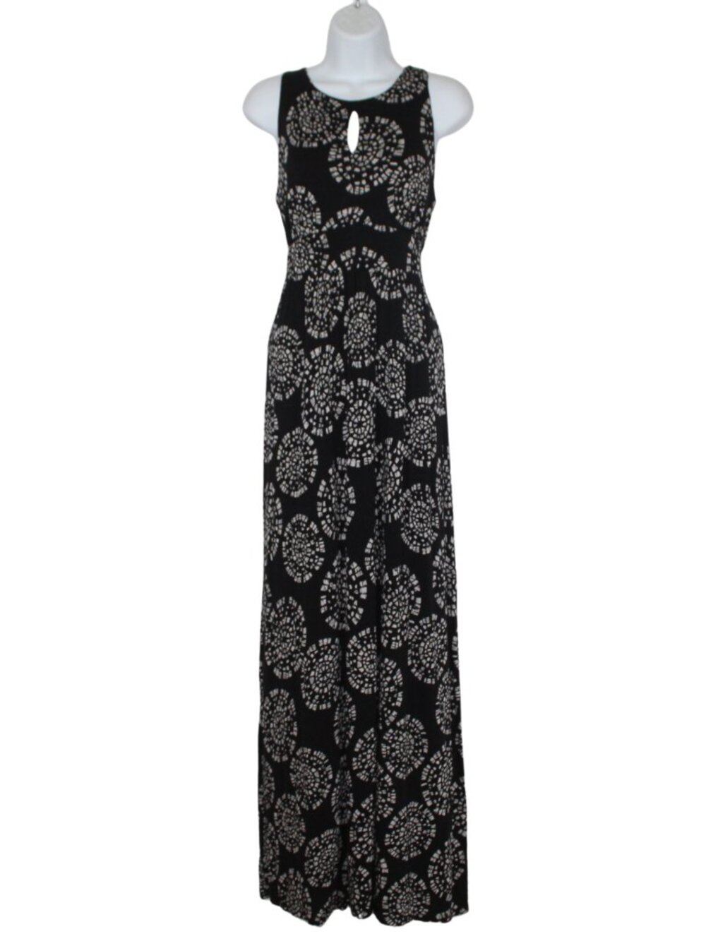 Loft maxi dress sleeveless keyhole neck summer geometric print